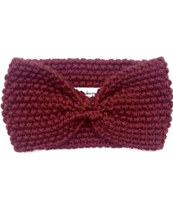 Bandeau en laine – Bordeau