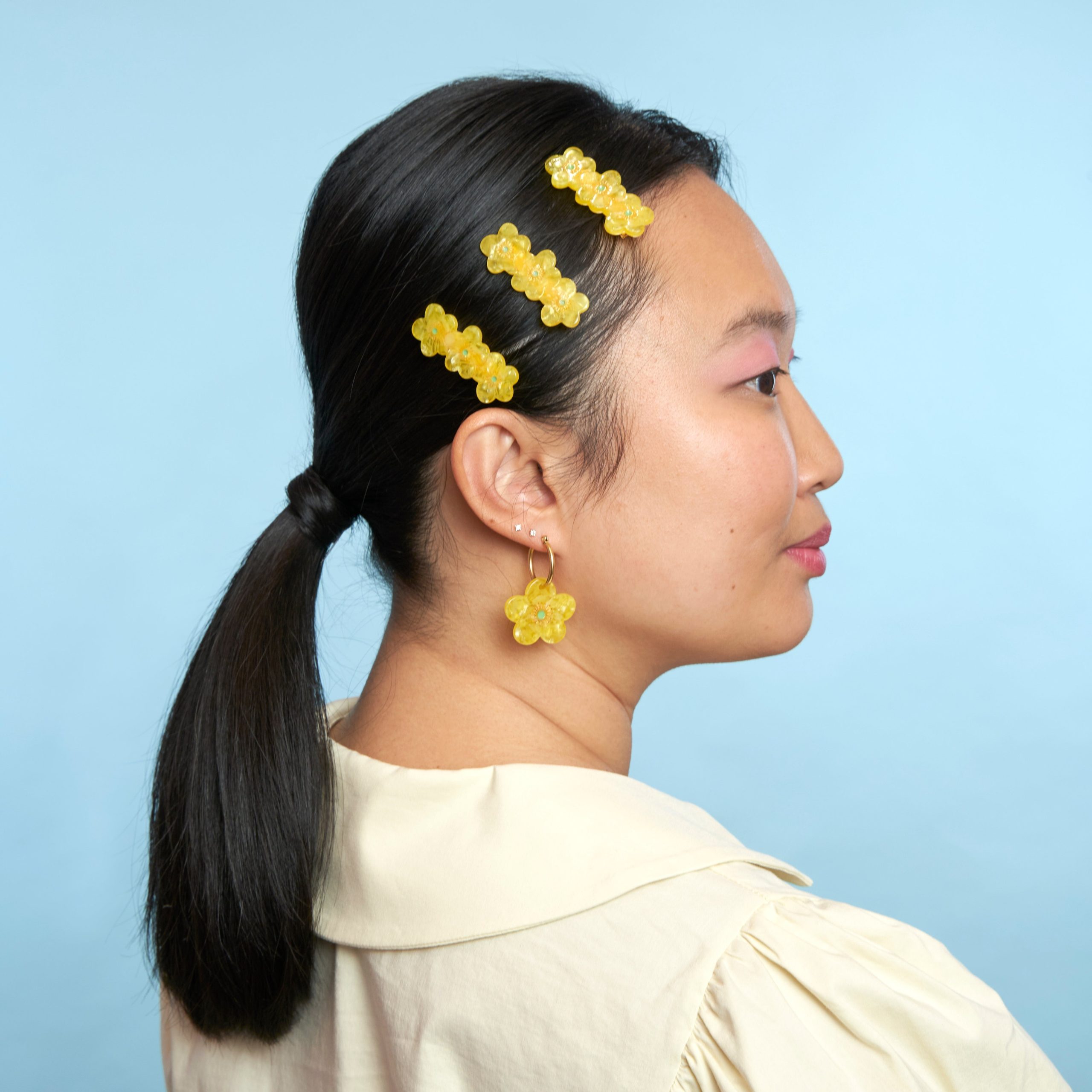 Barrette à cheveux – Bouton d’or – Image 3