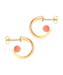Boucles d’oreilles – Line corail