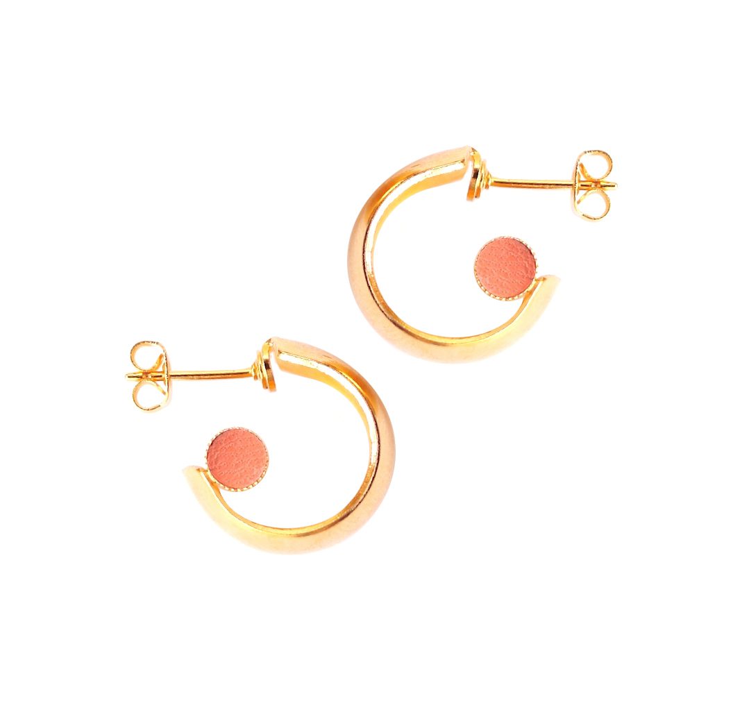 Boucles d’oreilles – Line corail