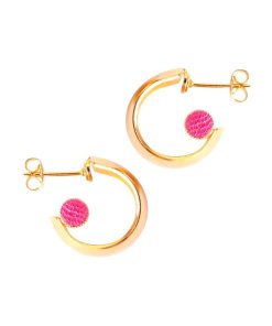 Boucles d’oreilles – Line rose
