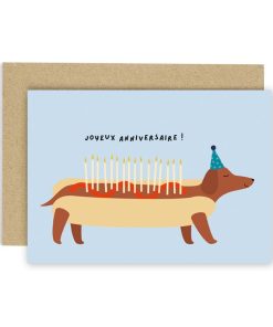 Carte de voeux – Teckel d&rsquo;anniversaire