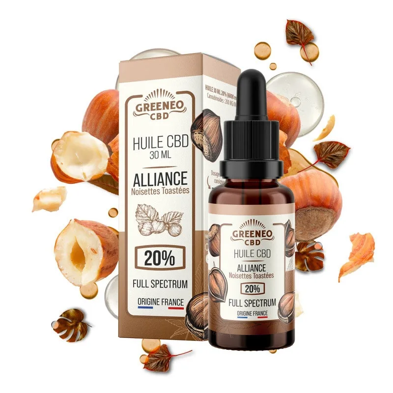 Huile CBD 20% Alliance Noisette Toastée 30mL – GREENEO