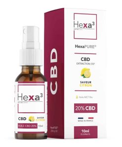 Huile MCT CBD 20% Citron 10ml – Spray – HEXA3