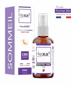 Huile CBD 10% Sommeil Fraise 30ml – HEXA3