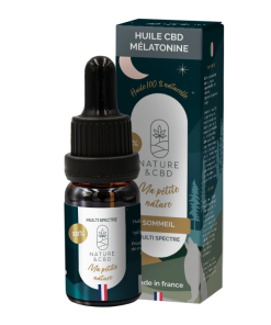 Huile CBD 10% Multi Spectre Mélatonine Sommeil 10ml – NATURE & CBD