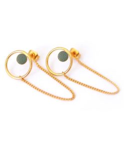Boucles d’oreilles – Nil chaînette sauge