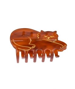 Pince à cheveux – Chat marron