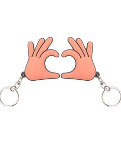 Porte-clés – Coeur avec les mains (2pcs)